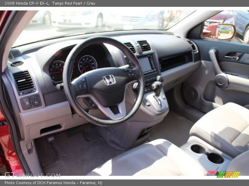 Tango Red Pearl / Gray 2008 Honda CR-V EX-L