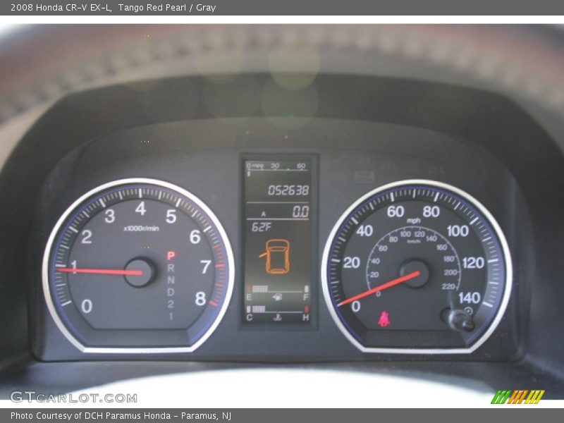 Tango Red Pearl / Gray 2008 Honda CR-V EX-L