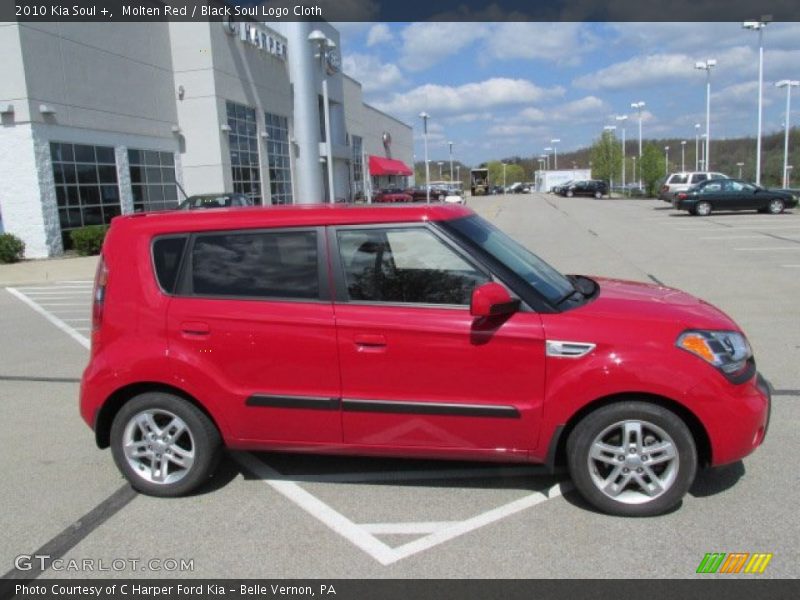 Molten Red / Black Soul Logo Cloth 2010 Kia Soul +