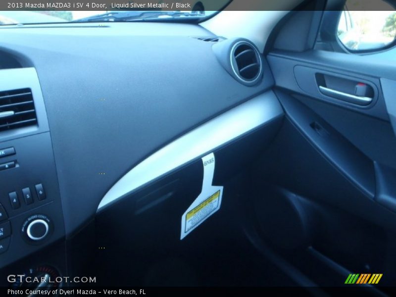 Liquid Silver Metallic / Black 2013 Mazda MAZDA3 i SV 4 Door