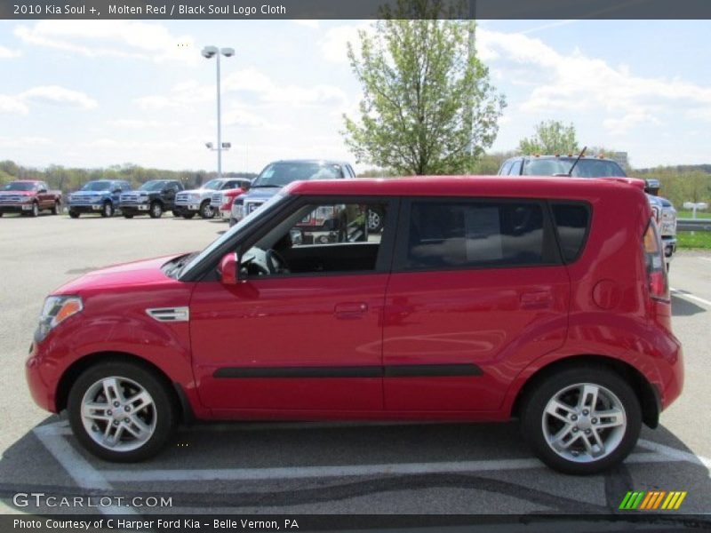 Molten Red / Black Soul Logo Cloth 2010 Kia Soul +