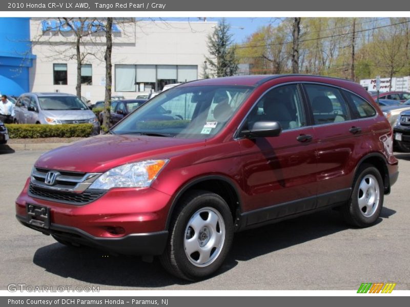 Tango Red Pearl / Gray 2010 Honda CR-V LX AWD