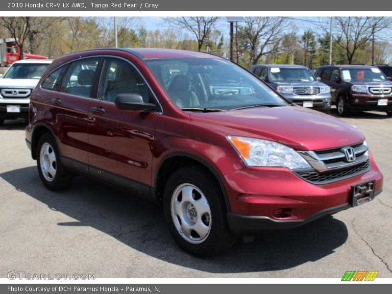 Tango Red Pearl / Gray 2010 Honda CR-V LX AWD