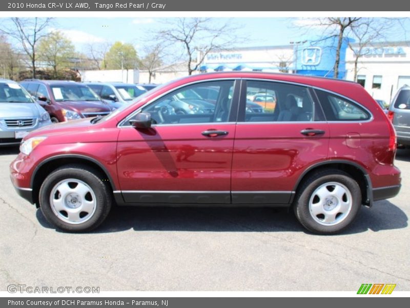 Tango Red Pearl / Gray 2010 Honda CR-V LX AWD