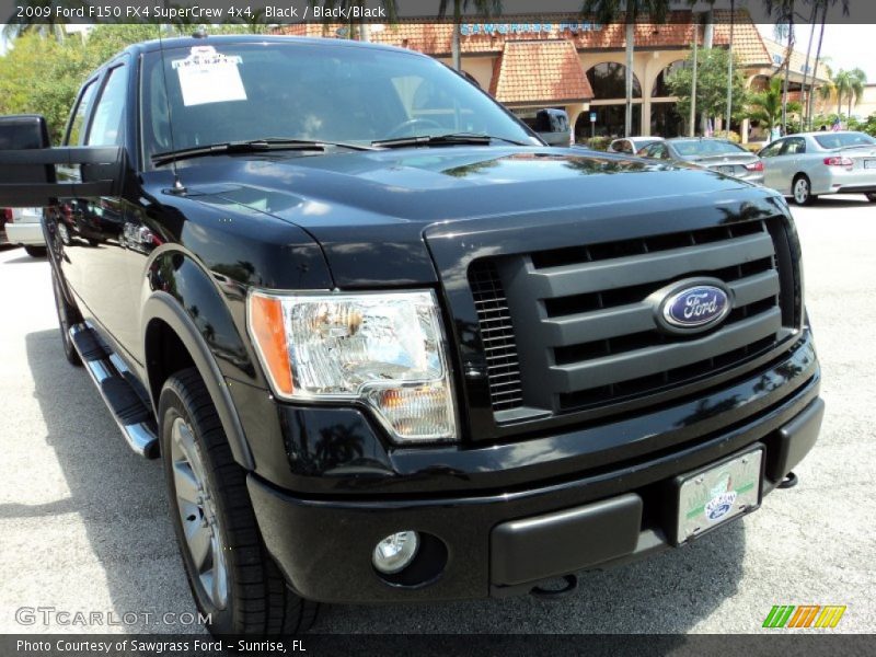 Black / Black/Black 2009 Ford F150 FX4 SuperCrew 4x4