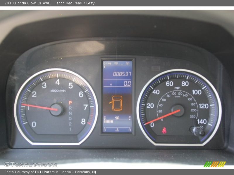 Tango Red Pearl / Gray 2010 Honda CR-V LX AWD