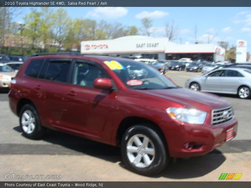 Salsa Red Pearl / Ash 2010 Toyota Highlander SE 4WD