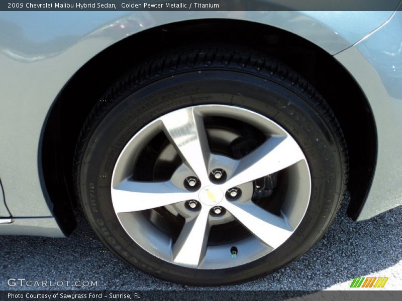 Golden Pewter Metallic / Titanium 2009 Chevrolet Malibu Hybrid Sedan