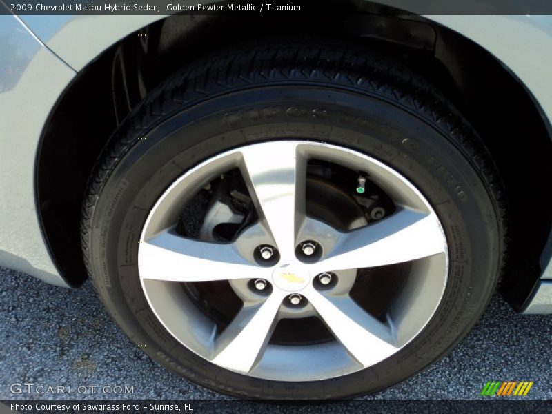 Golden Pewter Metallic / Titanium 2009 Chevrolet Malibu Hybrid Sedan