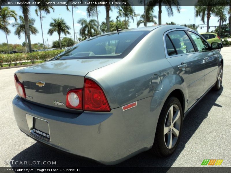 Golden Pewter Metallic / Titanium 2009 Chevrolet Malibu Hybrid Sedan
