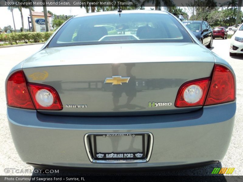 Golden Pewter Metallic / Titanium 2009 Chevrolet Malibu Hybrid Sedan