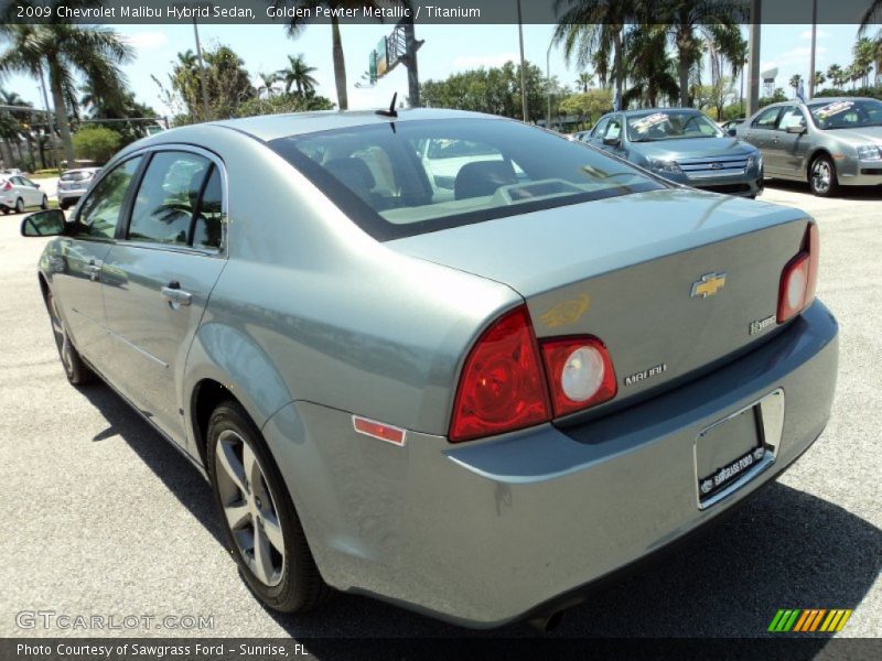 Golden Pewter Metallic / Titanium 2009 Chevrolet Malibu Hybrid Sedan