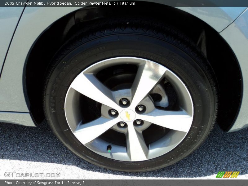 Golden Pewter Metallic / Titanium 2009 Chevrolet Malibu Hybrid Sedan