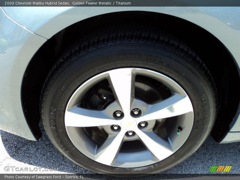 Golden Pewter Metallic / Titanium 2009 Chevrolet Malibu Hybrid Sedan