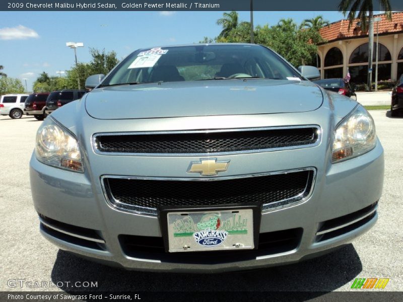 Golden Pewter Metallic / Titanium 2009 Chevrolet Malibu Hybrid Sedan