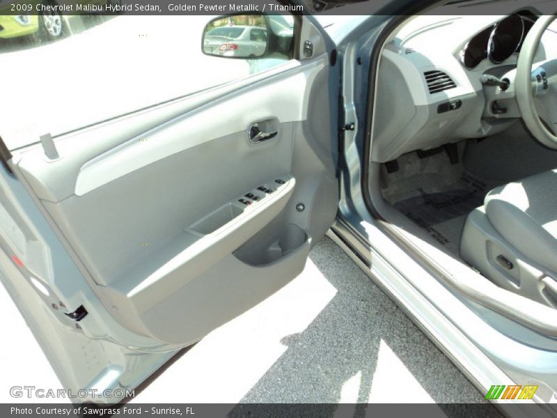 Golden Pewter Metallic / Titanium 2009 Chevrolet Malibu Hybrid Sedan
