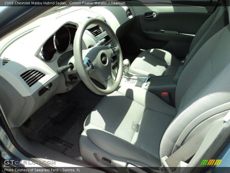 Golden Pewter Metallic / Titanium 2009 Chevrolet Malibu Hybrid Sedan