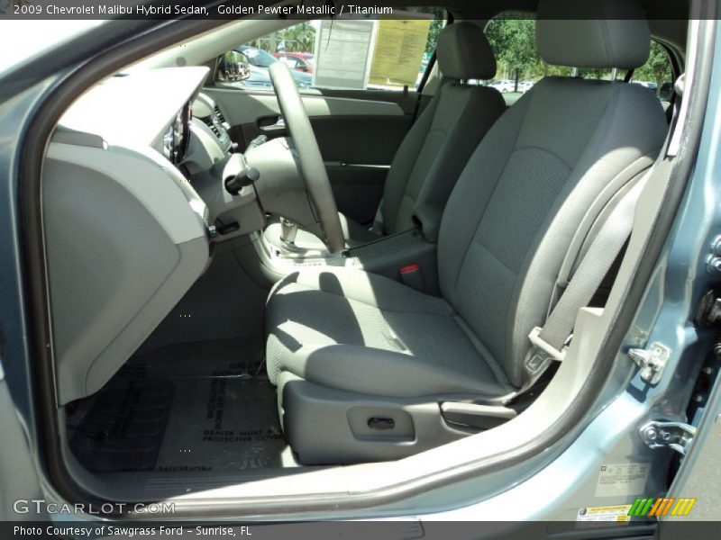Golden Pewter Metallic / Titanium 2009 Chevrolet Malibu Hybrid Sedan
