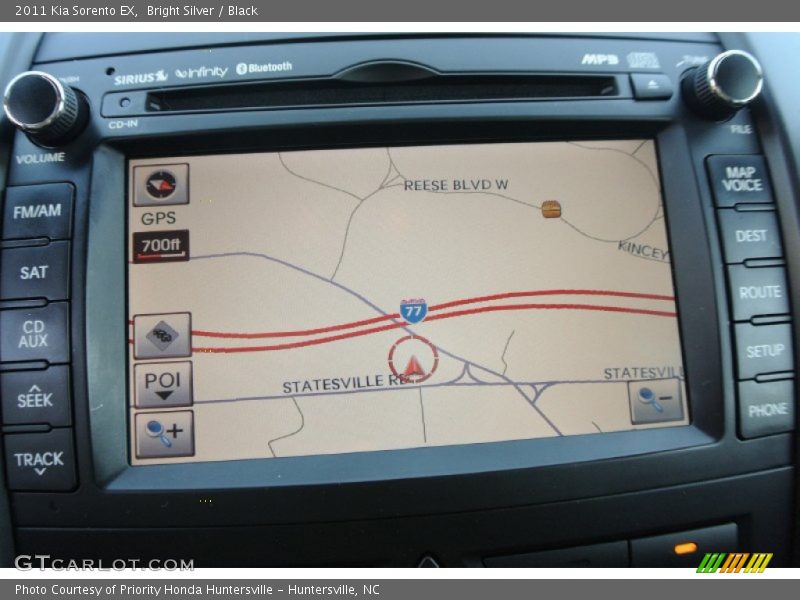 Bright Silver / Black 2011 Kia Sorento EX