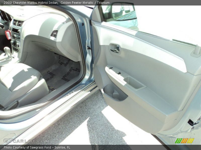 Golden Pewter Metallic / Titanium 2009 Chevrolet Malibu Hybrid Sedan