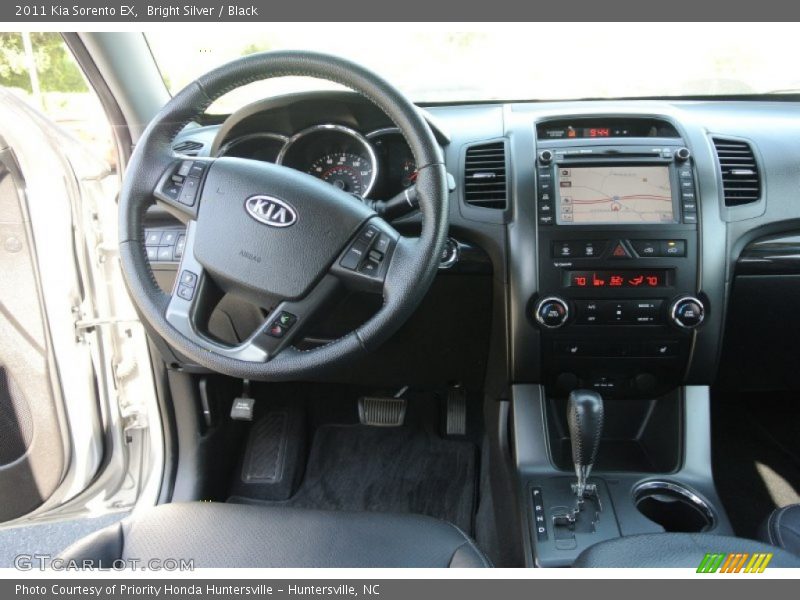 Bright Silver / Black 2011 Kia Sorento EX