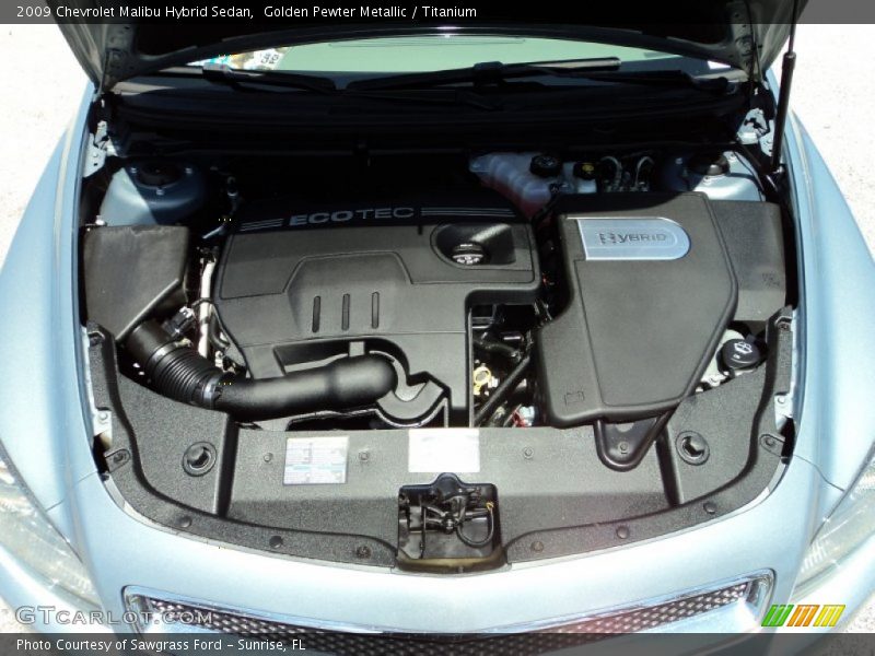 Golden Pewter Metallic / Titanium 2009 Chevrolet Malibu Hybrid Sedan