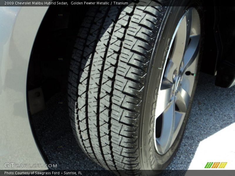 Golden Pewter Metallic / Titanium 2009 Chevrolet Malibu Hybrid Sedan