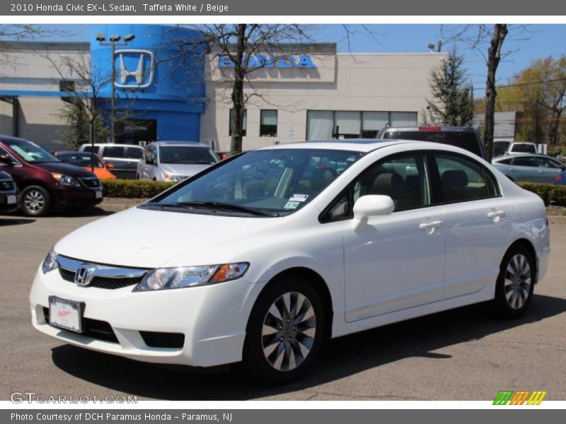 Taffeta White / Beige 2010 Honda Civic EX-L Sedan