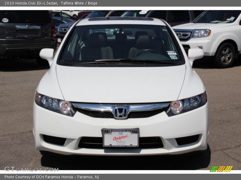 Taffeta White / Beige 2010 Honda Civic EX-L Sedan