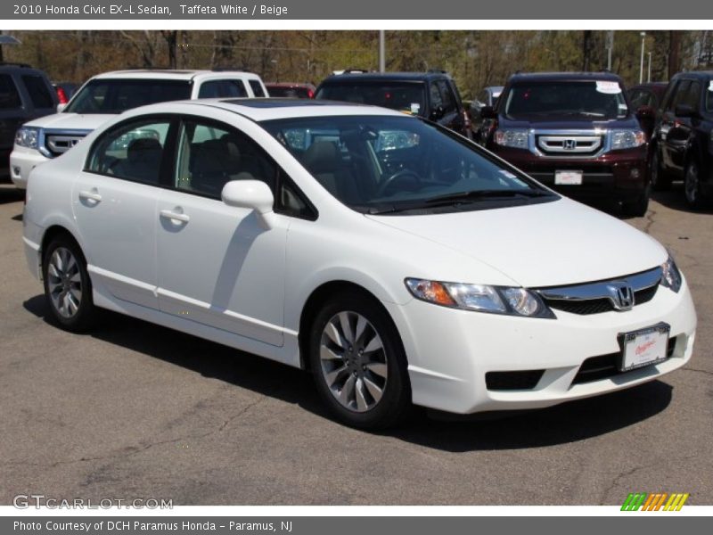 Taffeta White / Beige 2010 Honda Civic EX-L Sedan