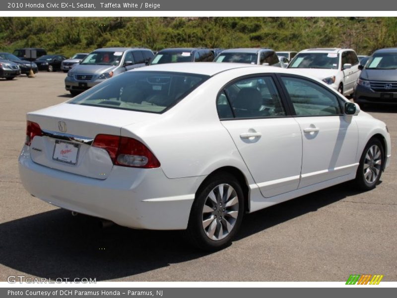 Taffeta White / Beige 2010 Honda Civic EX-L Sedan