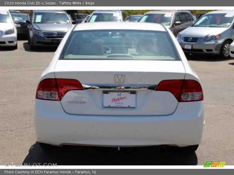 Taffeta White / Beige 2010 Honda Civic EX-L Sedan