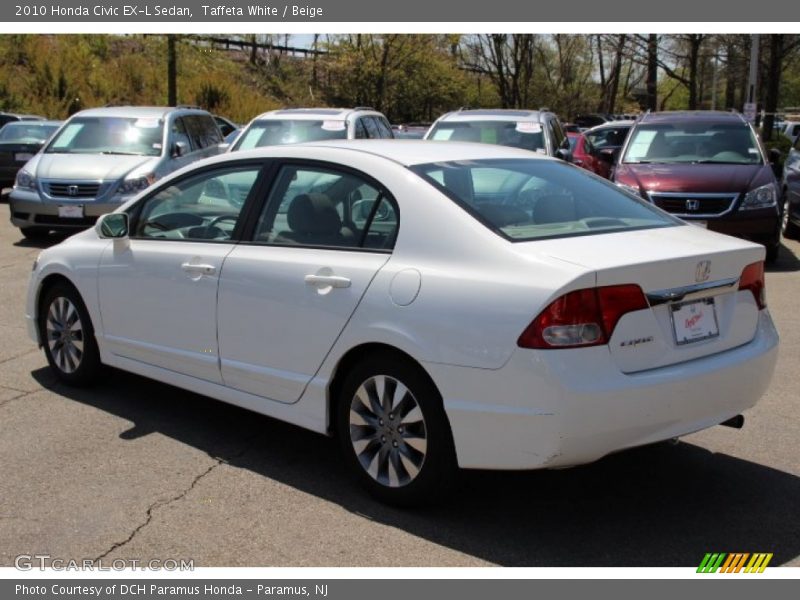 Taffeta White / Beige 2010 Honda Civic EX-L Sedan
