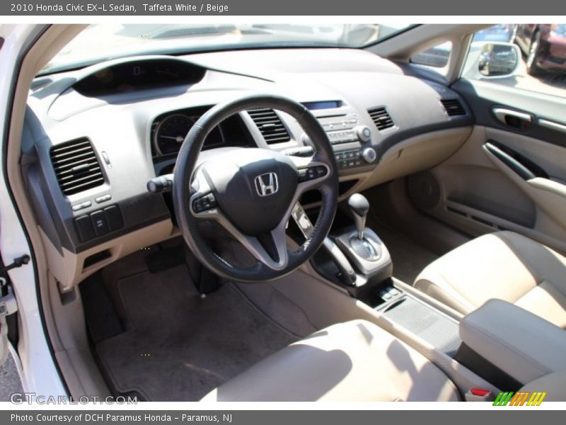Beige Interior - 2010 Civic EX-L Sedan 