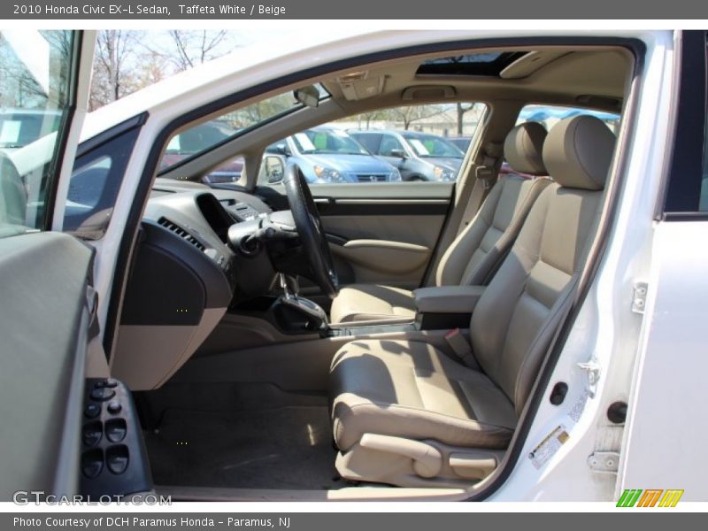 Front Seat of 2010 Civic EX-L Sedan