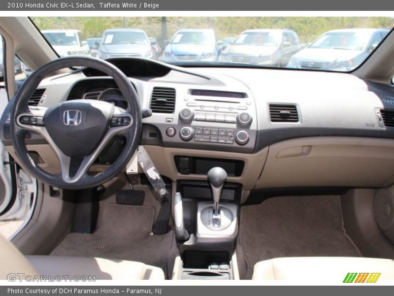 Taffeta White / Beige 2010 Honda Civic EX-L Sedan