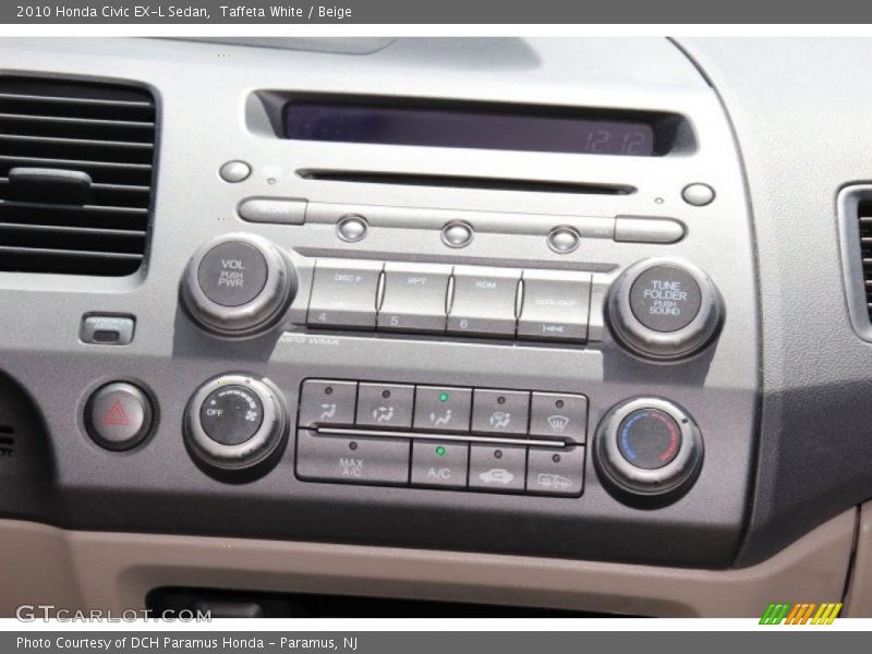 Controls of 2010 Civic EX-L Sedan