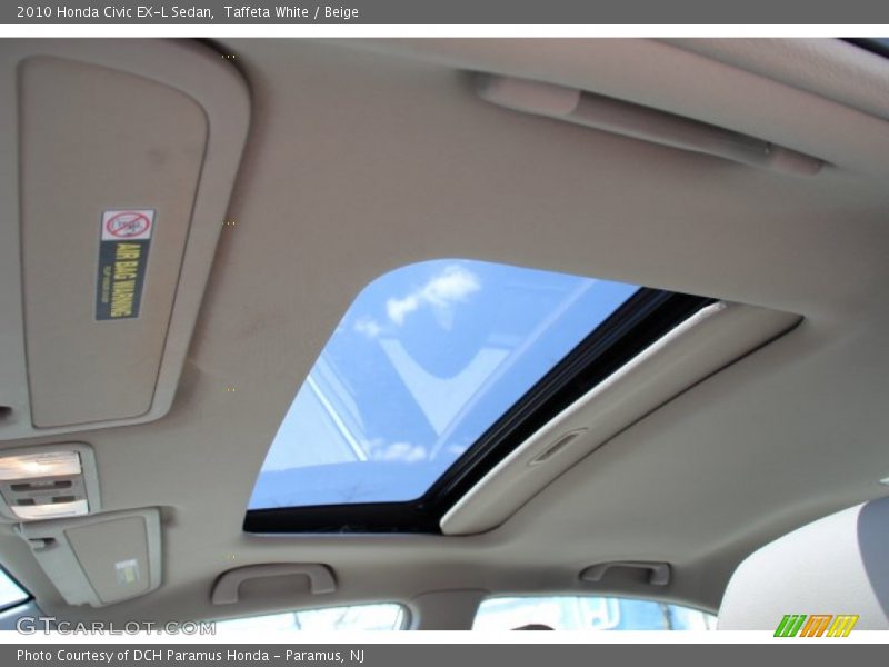 Taffeta White / Beige 2010 Honda Civic EX-L Sedan