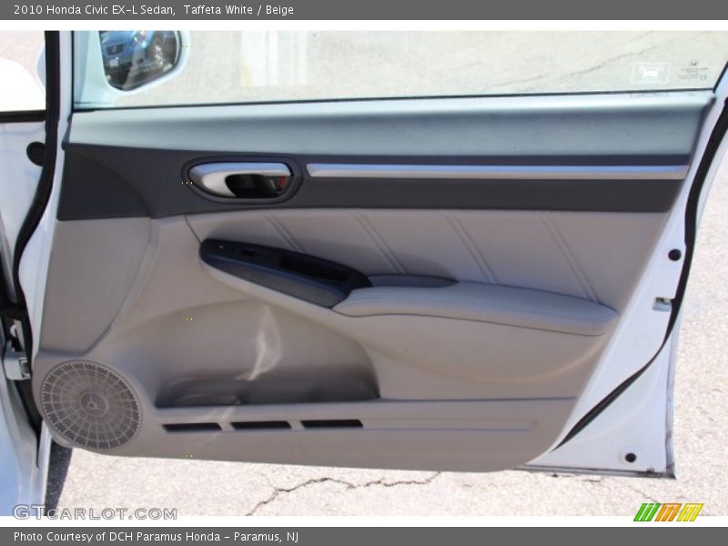Taffeta White / Beige 2010 Honda Civic EX-L Sedan
