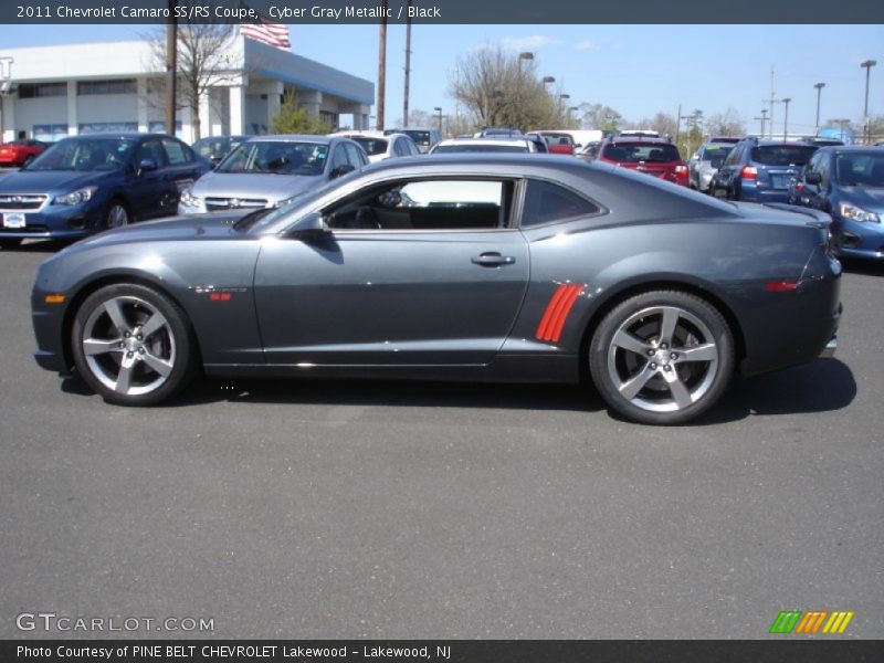 Cyber Gray Metallic / Black 2011 Chevrolet Camaro SS/RS Coupe