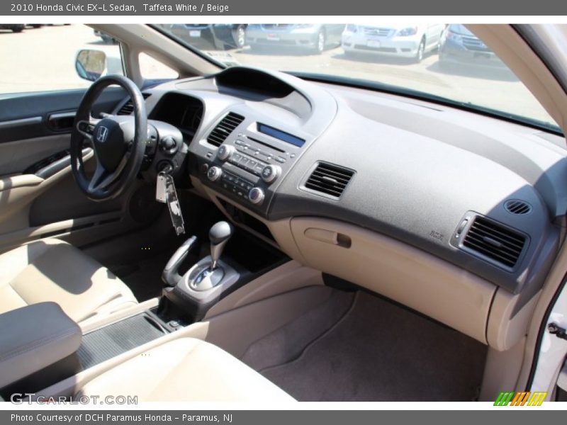 Taffeta White / Beige 2010 Honda Civic EX-L Sedan