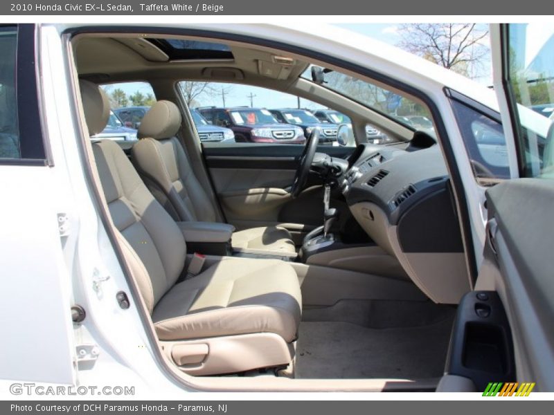 Taffeta White / Beige 2010 Honda Civic EX-L Sedan
