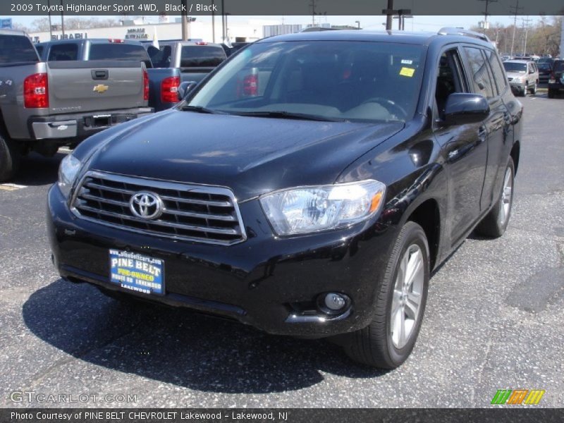 Black / Black 2009 Toyota Highlander Sport 4WD