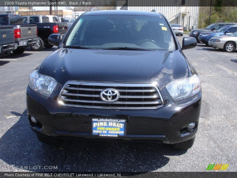 Black / Black 2009 Toyota Highlander Sport 4WD