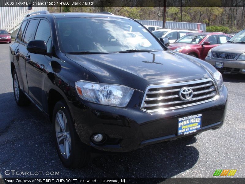 Black / Black 2009 Toyota Highlander Sport 4WD
