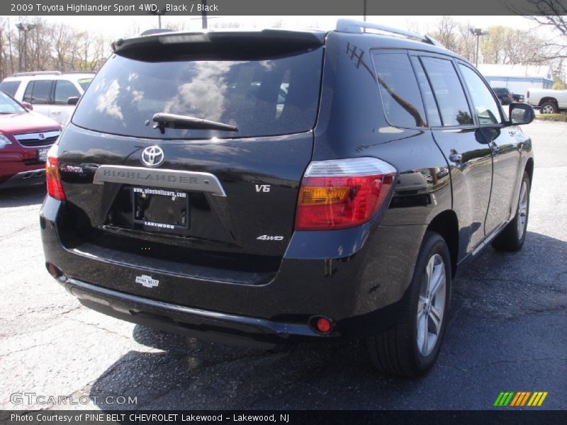 Black / Black 2009 Toyota Highlander Sport 4WD