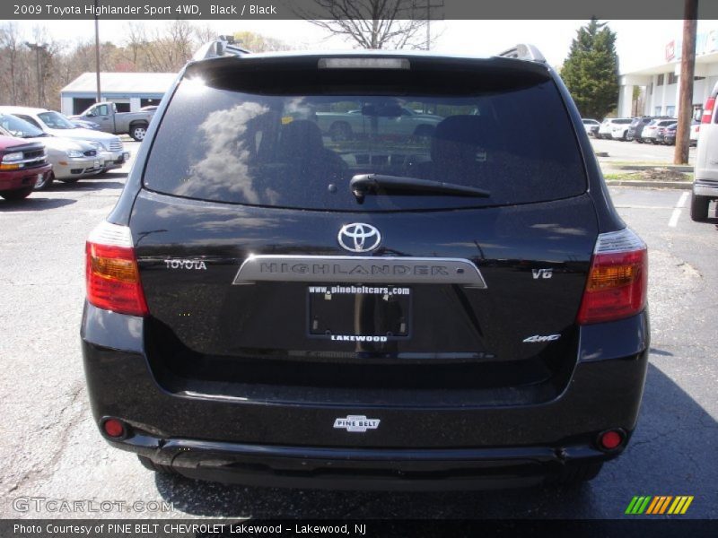 Black / Black 2009 Toyota Highlander Sport 4WD