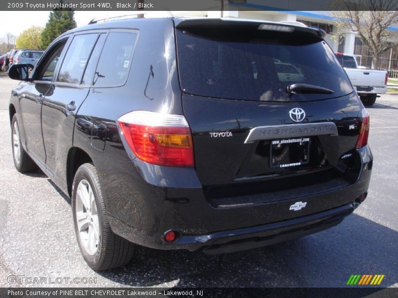 Black / Black 2009 Toyota Highlander Sport 4WD