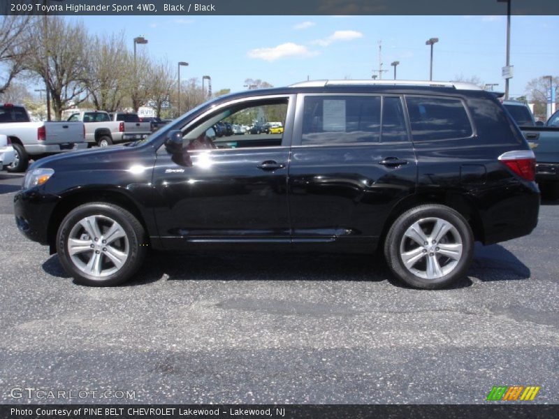 Black / Black 2009 Toyota Highlander Sport 4WD