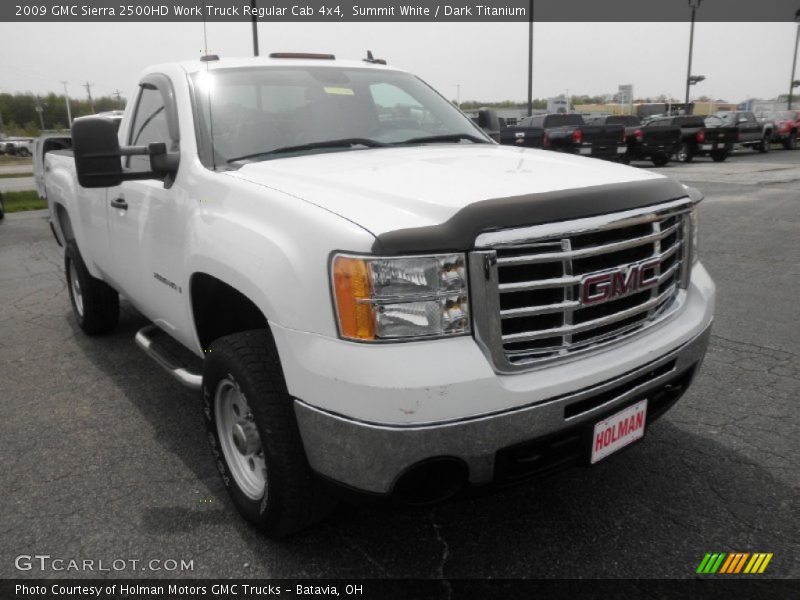 Summit White / Dark Titanium 2009 GMC Sierra 2500HD Work Truck Regular Cab 4x4